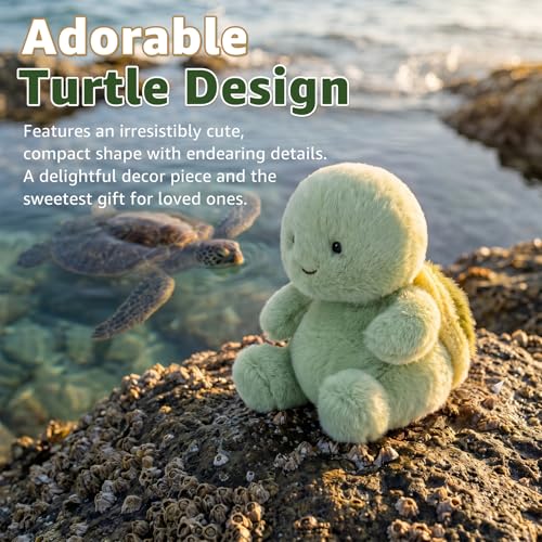 Ditucu Palm-Sized Turtle Stuffed Animals Cute Soft Mini Plush Doll Small Plushies Toys Gifts for Kids Green 6 inch - style: Turtle A