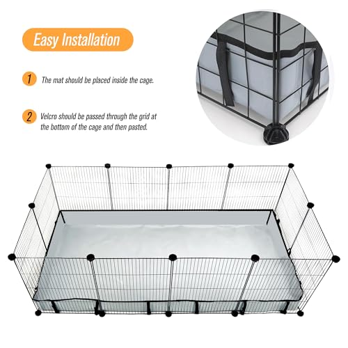 DZWLKJ Guinea Pig Cage Liner Tarp Bottom Waterproof and Washable.Available in 22 Sizes. Base Also for Rabbits, Bunny, Chinchesillas, Hedgehog, Ferrets and Other Small Animals(24x48 inches) - size: 24.0"L x 48.0"W x 4.0"H