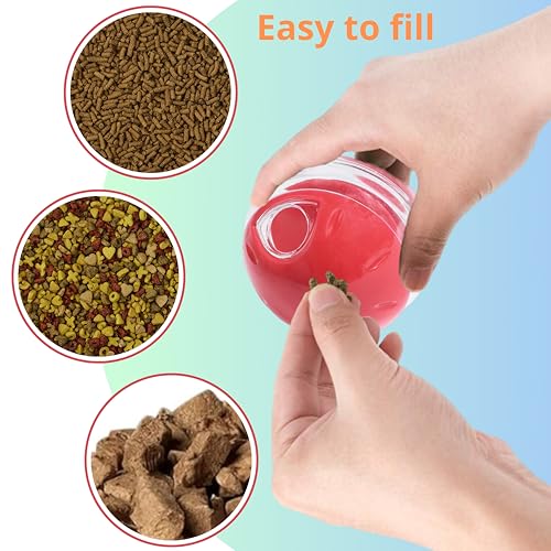 Ferret Treat Ball Interactive Toy Balls for Small Animal, Enrichment Toys Ferrets Dry Food Ball for Ferrets Guinea Pig Rat Chinchilla Hedgehog Bunny, Pet Ferret Accessories (S, Spiral) - size: S