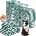 Moukeren 20 Pcs Guinea Pig Fleece Bedding Blankets Bulk Washable Small Animal Fleece Cage Liners Pet Sleeping Mat Cover for Hamster Chinchilla Rabbit Hedgehog (14 x 30 Inch,Modern,Dark Green) - color: Dark Green, size: 14 x 30 Inch, style: Modern