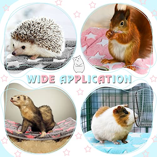 4 Pack Guinea Pig Bed Mat Bedding Rabbit All Season Soft Fleece Bed Pad for Small Animal Mattress Fleece Sleeping Pad for Hedgehogs Bunny Ferrets Hamster(Star,13 x 10 Inch) - size: 12.6 x 9.8 Inch