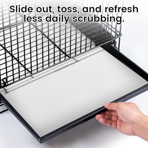 23.6x16.9in Bird Cage Liners,100 Sheets Pre-Cut Cage Tray Pads | Disposable Absorbent Non-woven Pads Absorb Moisture and Collect Feathers for Parrots, Cockatiels, Parakeets and Finches - size: 23.6x16.9in-100P