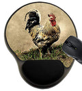 MSD Mousepad Wrist Rest Protected Mouse Pads/Mat with Wrist Support, Design for Farm Chicken Nature Bird Poultry Animal Cock Hen Rooster Fowl Feather Grass