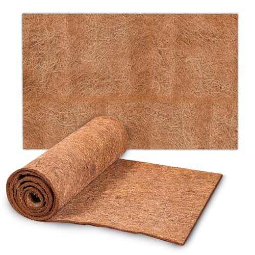 SunGrow Coco Fiber Hermit Crab & Reptile Carpet, Gecko Terrarium Liner, and Floor Bedding Substrate & Supplies, Climbing Wall Carpet & Mat for Hermit Crabs, 10" x 13", 1 Piece Per Pack