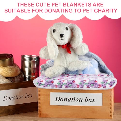 Newwiee 20 Pcs Waterproof Small Pet Fleece Blanket Bulk Washable Small Animal Cage Bedding Guinea Pig Puppy Dog Cat Pee Pad Liner Accessories(Assorted,18 x 13 Inch) - size: 18 x 13 Inch