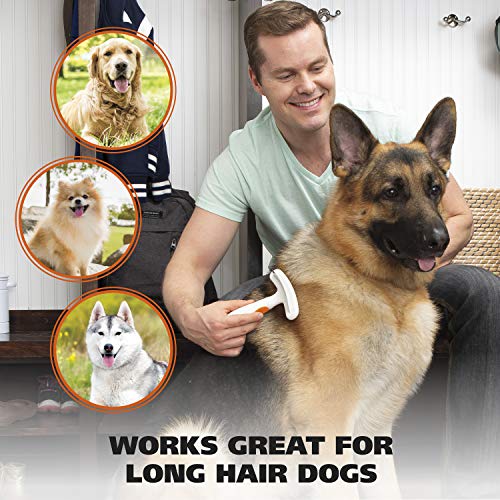 Wahl 2-in-1 Combination Double Row Pet Rake with Hair Shedding Blade | De-Shed And Detangle Dog Or Cat Fur With One Combo Tool, The Brand Used By Professionals – Model 858424 - size: 1 Count (Pack of 1)