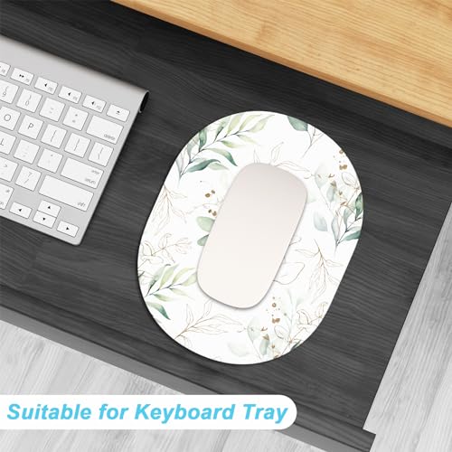 Rimilak Small Mouse Pad 6 x 8 Inch, Irregular Mini Mousepad, Boho Leaves | Non-Slip Rubber Base, Waterproof Compact Mouse Mat for Laptop Computer Wireless Mouse Keyboard Home Office Travel - color: Boho Leaves, size: 8L x 6W inches