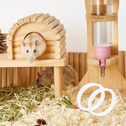 Beavorty 20pcs Hamster Tunnel Rings and Tube Connectors White Plastic Cage Expansion Kit for Small Animals’ Hideout and Exploration Flexible DIY Hamster Cage Tubes for Mice