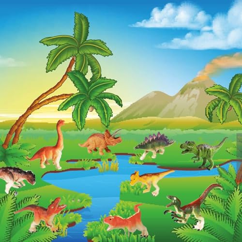 Yowlieu 14 Pcs Figures Toys Realistic Mini Dinosaurs Animal Figurines, Plastic Learning Educational Playset Animal Themed Party Supplies Cake Topper Ornaments for Easter Egg Birthday Christmas - size: 14 Pcs Dinosaurs