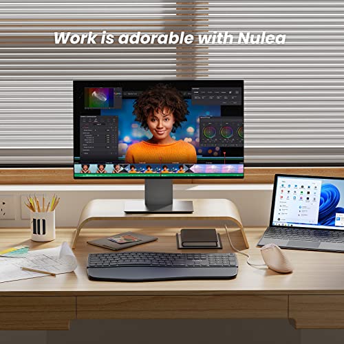 Nulea M504 Wired Vertical Mouse, USB Ergonomic Optical Mouse with 4 Adjustable DPI, 11 RGB Backlight Modes, Compatible for Laptop, PC, Desktop, Mac, Pink - color: D-Pink