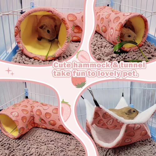 Rat Ferret Hammock Toys Cage Accessories, Guinea Pig Hideout Tunnel, Warm Bed for Rat Ferret Guinea Pig Sleep Hide and Play (3.Right Angle Tunnel) - color: 3.Right angle tunnel