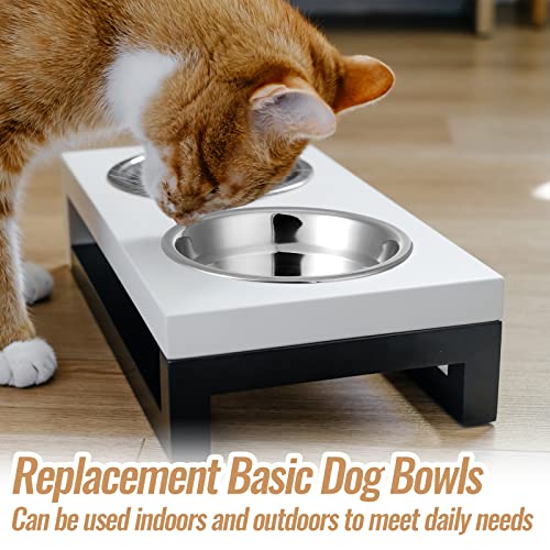 Nuanchu 15 Pack Stainless Steel Dog Bowls Bulk, 15 oz Pet Food Water Bowls for Small Dogs/cat, Dishwasher Safe Feeder for Multi-pet Homes/pet Shop - size: 15 oz