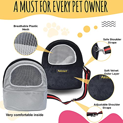 Hamster Carrier Bag, Upgraded Small Animal Bonding Soft Hedgehog Pouch Portable Outgoing Travel Bag with Adjustable Strap and Breathable Mesh for Squirrel Mice Sugar Glider Etc (Black, L) - color: Black, size: 8.3"L x 4.3"W x 7.9"H