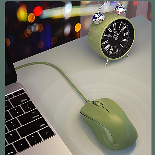 USB Silent Wired Computer Mouse with Easy Click for Office and Home, 1200DPI, Premium and Portable, Compatible with Windows PC, Laptop, Desktop, Notebook (Green) - color: Green