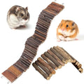 PINVNBY 2PCS Bendy Hamster Suspension Bridges(21.8in and 8.7in) Flexible Hamster Climbing Ladder Natural Wooden Bridge Hamster Cage Accessories for Guinea Pig Dwarf Sugar Glider Rat Mouse Chinchillas - size: L:21.7x2.8inches,8.6x4inches