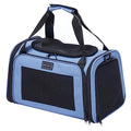 PETSFIT Pet Carrier, Blue, Small and Medium Cats, Puppies Up to 12 Lbs | Dog Carrier, Airline Approved, Collapsible Soft Sided, TSA Approved, Cat Travel Carrier - color: Blue, size: Medium