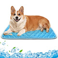 Dog Cooling Mat Non-Toxic Self Cooling Pad for Dogs Cats in Hot Summer Cool Pad Washable & Easy Clean - color: BLUE, size: Medium 27x20in