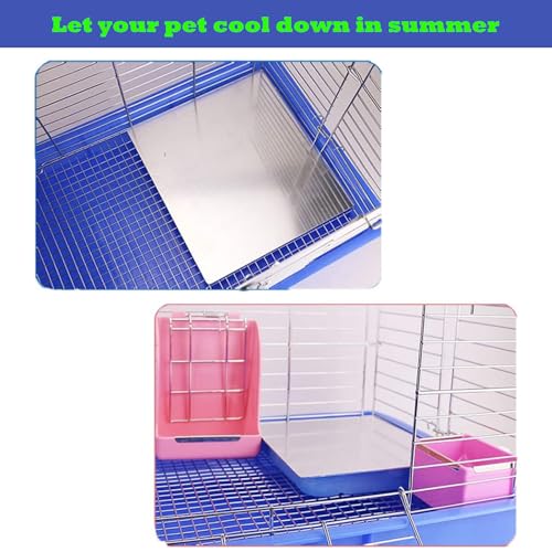 Rabbit Cooling Pad, 12x8 in Self Cooling Mat | for Hamster Guinea Pig Chinchilla Bunny Kitten Cat and Other Small Animal, Pet Cool Ice Bed Plate Perfect for Hot Summer