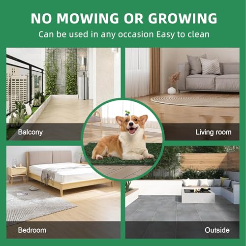 Artificial Grass for Dog Pee Training, Fake Grass Patch for Potty Tray | 28"x 18" Dogs Fake Grass Pad, 2pcs Reusable Washable Replacement Realistic Puppy Turf Mat, Indoor Outdoor Use - size: 28×18 Inch (Pack of 2)