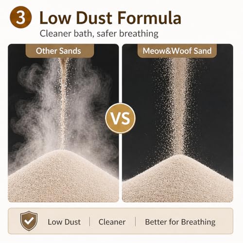 Meow&Woof Hamster Sand, 2.2 lbs Natural Desert Bath Sand & Potty Litter, Low Dust Small Animal Sand for Hamsters, Chinchillas, Gerbils, Syrian Hamsters, Mice - color: DesertBathSand1kg