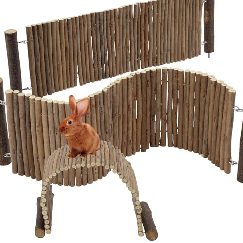 Hamster Bridge,Rat Long Bendy Bridge Wooden Climbing Ladder Cage Accessories for Syrian Hamster Gerbil Mouse Rat, 20.08" L x 5.91" W