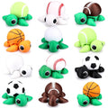 Honoson 12 Pcs 3D Printed Animals 5-7cm, Ball Turtles | Articulated Fidget Animals, Flexible 3D Printed Figures for Stress Relief, Cute Mini Joints for Party Favors and Display - size: 5-7cm, style: Ball Turtles