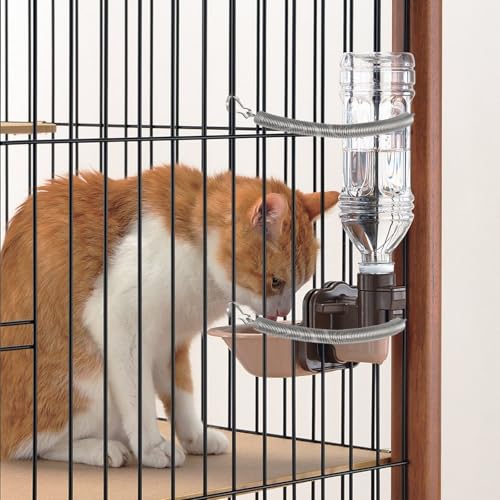 10 Pcs Guinea Pig Water Bottle Holder - Stainless Steel Spring Clips - Drinking Dispenser Fastener for Small Pets, Rabbits, Guinea Pigs, Hamsters