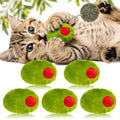 5Pcs Olive Catnip Crinkle Paper Sound Toys for Cat, Catmint Cat Toy Gift | Soft Cotton, Durable for Chew Kick, Catnip Filled Plush Green Olive Interactive Toy for Indoor Kittens Boredom Exercise Play - style: Olive (with Crinkle Paper)