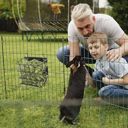 Rabbit Hay Feeder with Heavy-Duty Metal Frame Rabbit Hay Holder, Bunny Hay Feeder Guinea Pig Hay Holder,for Rabbits Guinea Pigs Bunny Chinchillas and Small Animals (Black) - color: Black, size: 1 piece