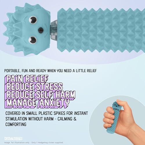 Hedgy - The Hedgehog Sensory Pain Stim Fidget Clicker, Spike Textured for Stress Relief, Focus and Concentration (Blue) - color: Blue
