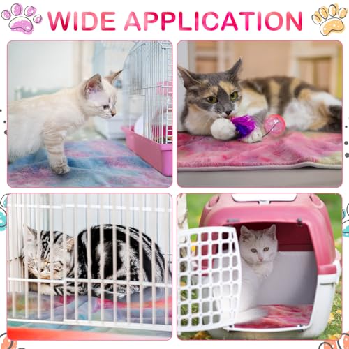 Reginary 4 Pcs Waterproof Guinea Pig Blankets Washable Small Animal Fleece Bedding Absorbent Guinea Pig Cage Liners Reusable Training Pee Pad Pet Sleep Mat for Hamster(Tie Dye Pattern,35 x 24 Inch) - size: 35 x 24 Inch