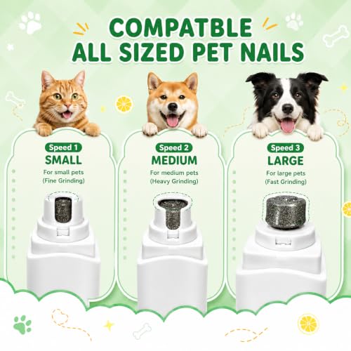 2-in-1 Dog Nail Clippers with LED Light and Grinder, Quiet Rechargeable Pet Nail Trimmer with Dust Collector, Quick Sensor Grooming Tool for Dogs and Cats, Black Nails