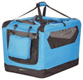 Amazon Basics Portable Soft Pet Dog Crate Carrier Kennel, Foldable, Washable, Up to 25 lbs, 26 x 18 x 18 inches, Blue - color: BLUE, size: 26.0"L x 18.0"W x 18.0"H