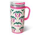 Swig Life 22oz Insulated Travel Mug with Handle & Lid, Palm Royale | Triple Insulated Stainless Steel - Handle & Lid Included - Keeps Coffee Hot or Cold - Cup Holder Friendly - color: Palm Royale, size: 22 Ounces