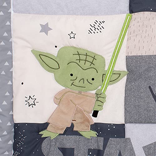 Lambs & Ivy Star Wars Classic 3-Piece Baby Crib Bedding Set - Yoda/Vader | Includes Quilt, Fitted Sheet & Crib Skirt, Features Yoda, Darth Vader, C-3PO, R2-D2 & Storm Trooper - color: Yoda/Darth Vader