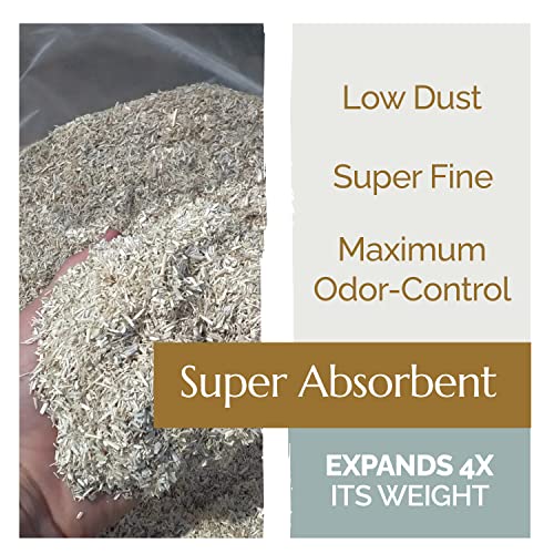 AubiChick High Grade French Hemp Bedding, 44lb (400L) Jumbo Bulk Bag for Chickens, Ultra Absorbent, Designed for Chicken Coop Bedding and Comfort of Birds, Poultry, Hairless Pets, Easy Manure Removal