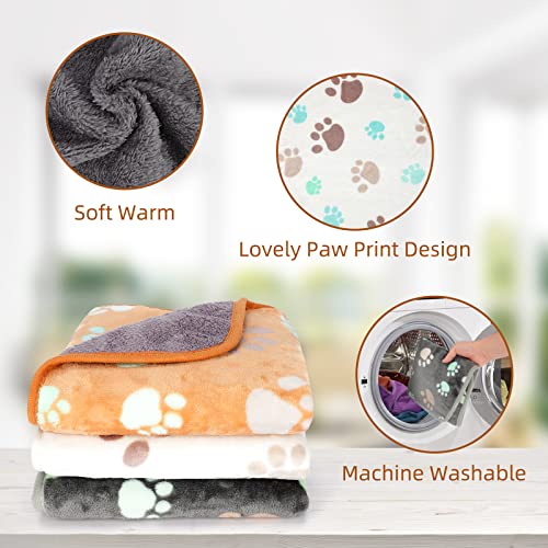 YUEPET Guinea Pig Blankets 3 Pack, Waterproof-Backed Fleece Liners, S | Guinea Pig Fleece Cage Liners, Waterproof Backing, Washable mats, Soft Fleece Surface, 23 x 16 in - color: White+gray+coffee, size: S-23"×16"