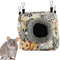 Hamster Rat Hammock Bed, Hanging Cave Shaped Cotton Nest Suitable for Small Animals Hamsters Rat Mouse Gerbil Sugar Glider Squirrels etc (L) - size: Large