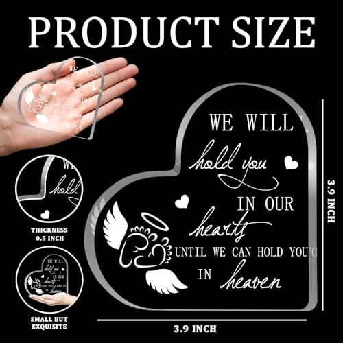 Miscarriage Gifts for Mom, Miscarriage Acrylic Keepsake for Loss Infant Baby, Pregnancy Loss Gifts, Loss of Baby Memorial Home Decorations, Sympathy Gifts for Parents - color: Miscarriage Gifts 003
