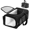 Petsfit Two-Way Placement Pet Carrier Airline Approved, Cat Carriers for Kittens, Puppies,Rabbit,Hamsters, Washable,Black - color: Black, size: 19"L x 9.5"W x 12.0"H