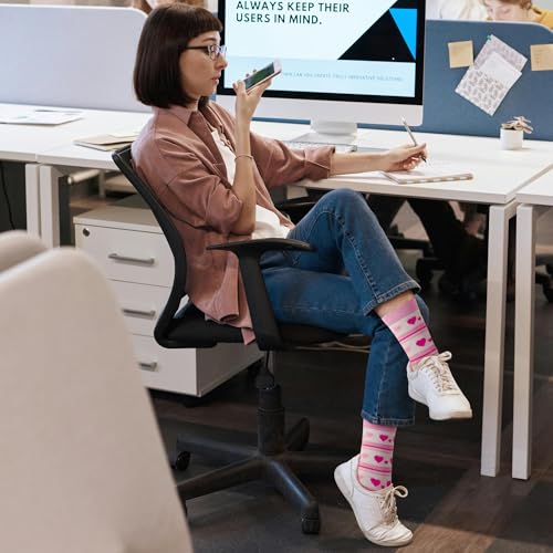 Jeasona Women's Cute Socks Fun Gifts for Wife Mom Daughter Girlfriend | Funny Gifts as Birthday Christmas Anniversary Mother’s Day - color: Pink