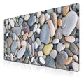 Computer Desk Pads Cobblestone Gaming Mouse Mat, Desk Mouse Pad XXL Mouse Pads, Desktop Computer Mat Non-Slip Rubber Base Waterproof with Stitched Edges, 35.4" X 15.7" Work/Game/Office/Home - color: Cobblestone