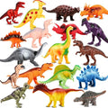 Kimicare Kids Dinosaur Figures Toys, 18 Pcs Plastic Dinosaur Toys for Kids 3-5, STEM Educational Realistic Dinosaurs Figurine Playset for Toddlers, 5 to 7 Inch Dino Toy Birthday Gifts Boys Girls - style: Dinosaur Toys