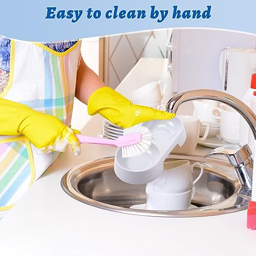 Sliner 7 Pcs Kitten Litter Box Starter Kit, 2 Plastic Small Kitty Litter Box Training Low Entry with Scoop, 2 Double Cat Bowl and Mat for Kitten Indoor(Blue) - color: Blue