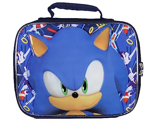AI ACCESSORY INNOVATIONS Sonic The Hedgehog Tails And Knuckles Kids School Travel Backpack 2 Piece Set With Detachable Lunch Box