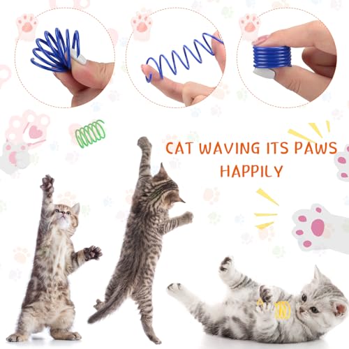 Shappy 150 Pcs Cat Toys for Indoor Cats Bulk, Kitten Toys Pack, Variety Interactive Gift Including Mice Rainbow Balls Spring Crinkle Balls Gift for Kitty Kitten Cat(Classic) - style: Classic