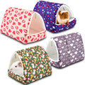 Cinnvoice 4 Pcs Guinea Pig Hideout, Guinea Pig Bed Tunnel, Rabbit Washable Small House Cage Accessories for Bunny Hedgehog Mouse Chinchillas Hamsters Ferrets Bearded Dragons Rats (Classic,7.9 in) - size: 7.9 in, style: Classic