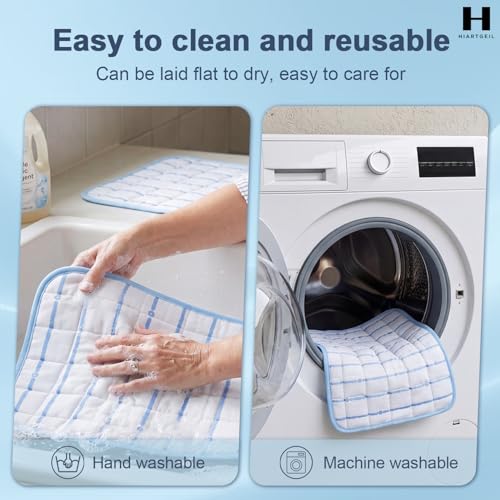 8 Pack Small Animal Cooling Mats, 17 x 11.6 Inch Washable Rabbit & Guinea Pig Cage Pads, Soft Pet Mats for Carrier, Crate and Travel