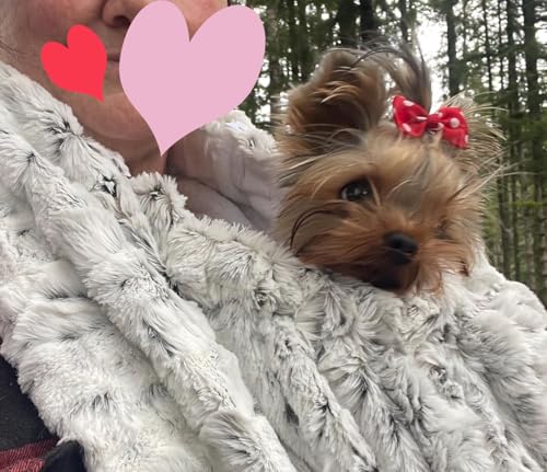 Bonding Scarf for Puppy Kitten Hamster Gerbil, Small Animal Carrier Sling, Super Soft Faux Rabbit Fur, Made in USA