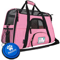 PetAmi Airline Approved Pet Carrier for Cats & Small Dogs, Large, Pink | Soft Sided TSA Travel Bag, Sherpa Bed, Breathable Mesh Ventilation, Collapsible Bowl, Fits Under Seat, Up to 18 lbs - color: Pink, size: Large - 19.5"L x 10.2"W x 12"H
